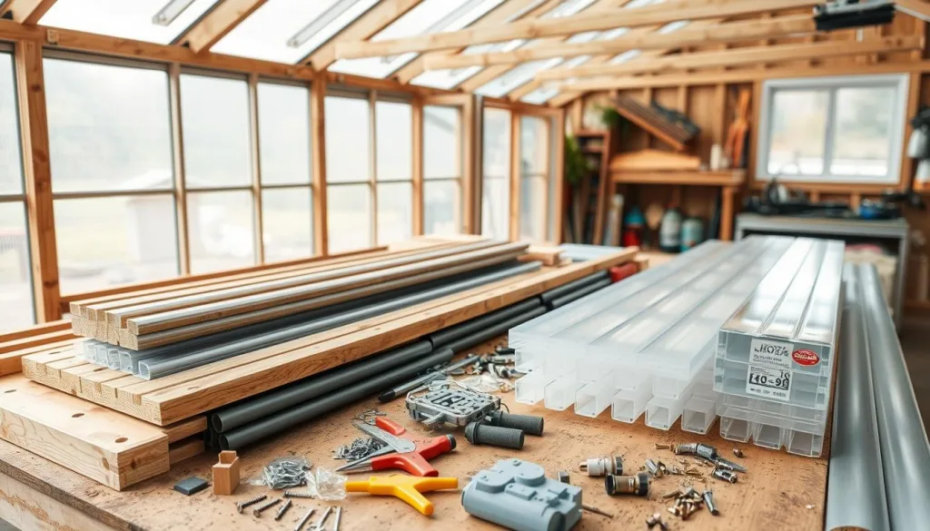 DIY greenhouse building materials